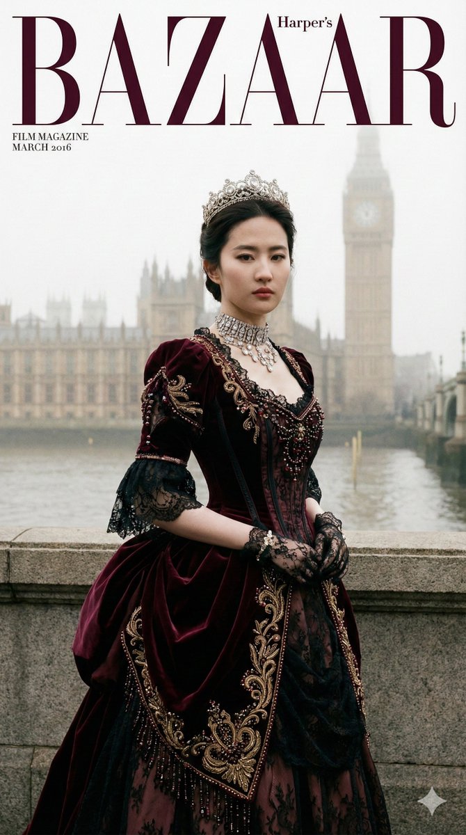 Victorian Gothic Royal Portrait Magazine Cover Prompt — Nano Banana Pro image prompt example