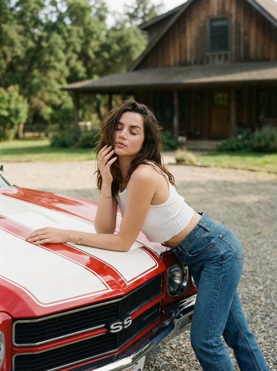 Vintage Car Lifestyle Portrait With Identity Lock — Nano Banana Pro image prompt example