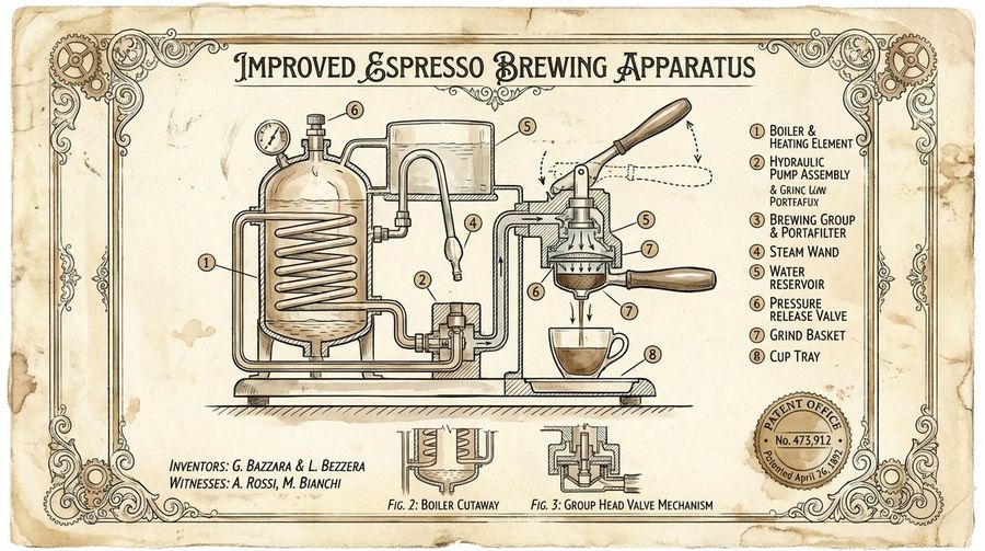 Vintage Patent Drawing Technical Illustration — Nano Banana Pro image prompt example