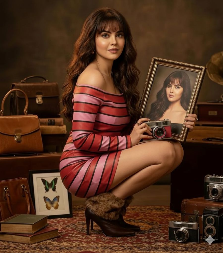Vintage Studio Portrait With Picture In Picture Effect — Nano Banana Pro image prompt example