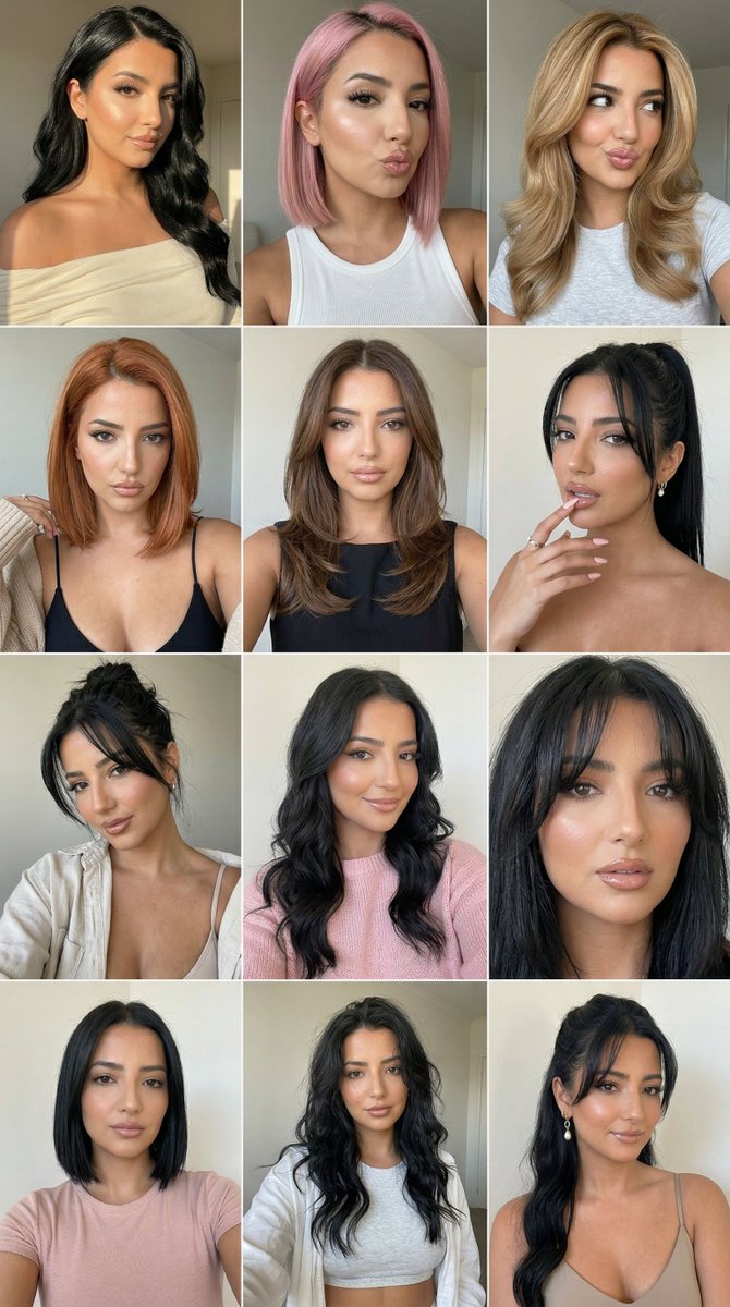 Viral Instagram Beauty Carousel Grid 12 Panels — Nano Banana Pro image prompt example