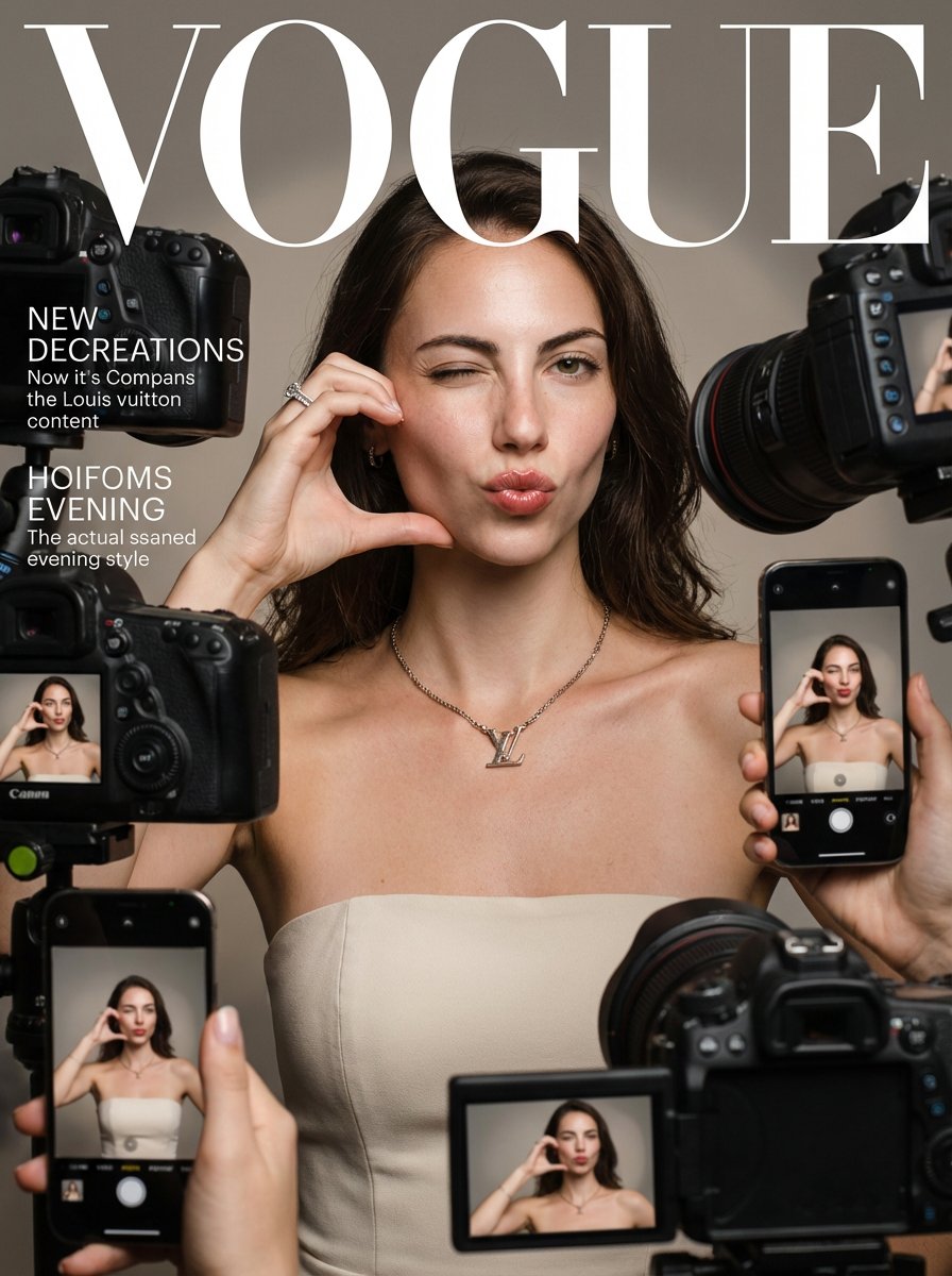 Vogue Magazine Cover Style Fashion Portrait — Nano Banana Pro image prompt example