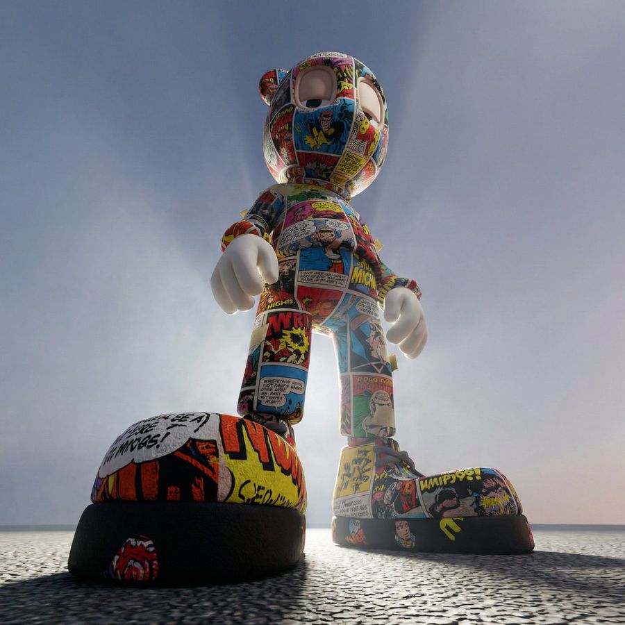 Worms Eye Perspective Character Shot Likeness Preservation — Nano Banana Pro image prompt example