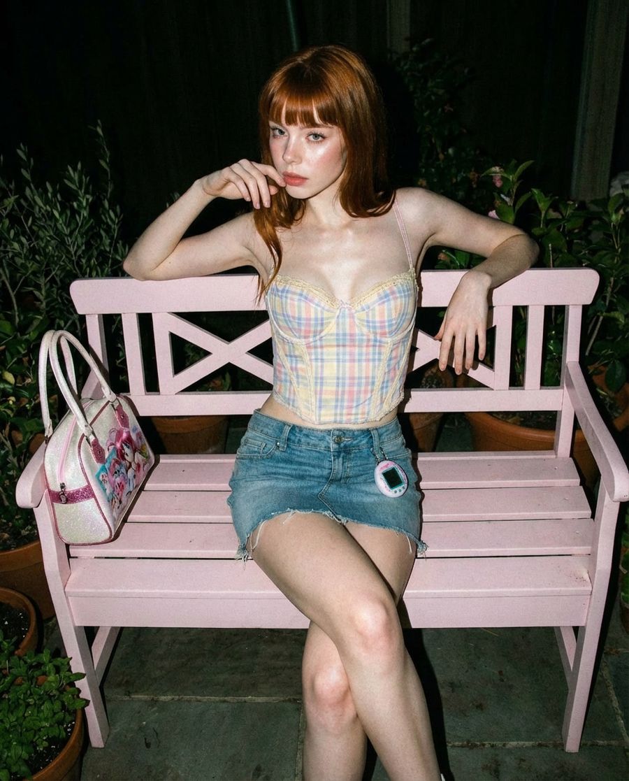 Y2k Nighttime Fashion Editorial With Direct Flash — Nano Banana Pro image prompt example