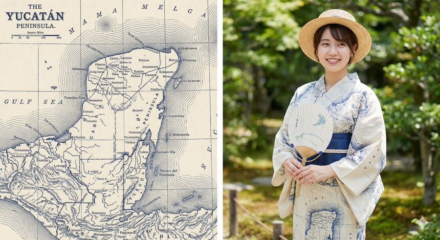 Yukatan Yucatan Yukata Kimono — Nano Banana Pro image prompt example
