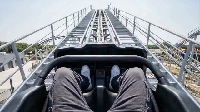 First-person roller coaster, one continuous shot, natural scene... — Seedance 2.0 video prompt example