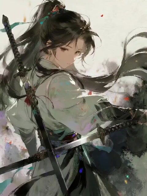 Watercolor ink sword performance — Seedance 2.0 video prompt example