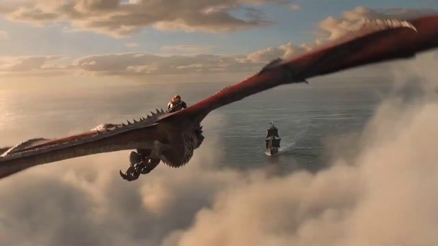 Adventurer On Dragon Approaching Pirate Ship — Seedance 2.0 video prompt example