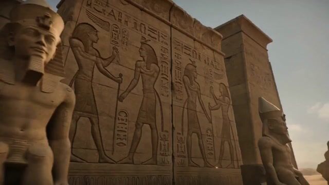 Ancient Egypt Pylon Gate Animation — Seedance 2.0 video prompt example