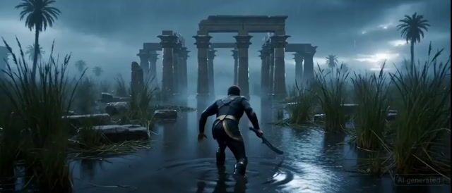Ancient Egyptian Warrior Vs  Nile Mud Beast — Seedance 2.0 video prompt example