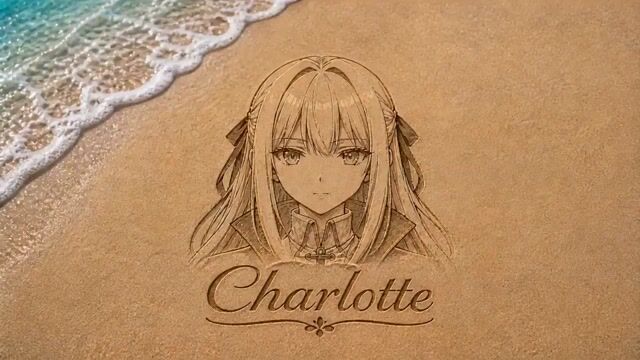 Anime Girl Sand Illustration Wave — Seedance 2.0 video prompt example