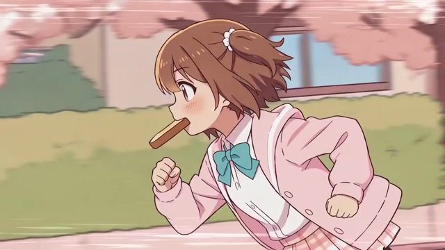 Anime Parody Running With Bread Scene Prompt — Seedance 2.0 video prompt example