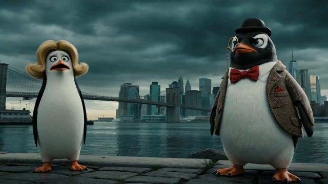 Apocalyptic Penguin Breakup Animation — Seedance 2.0 video prompt example
