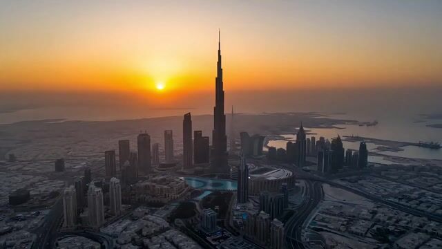 Burj Khalifa Sunset To Night Tour — Seedance 2.0 video prompt example