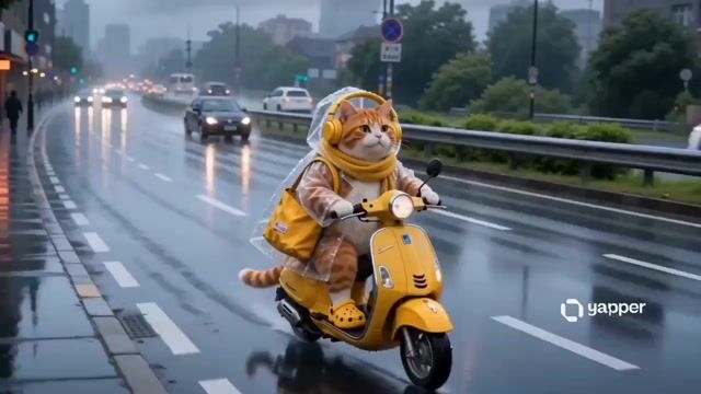 Cat Scooter Japanese City — Seedance 2.0 video prompt example