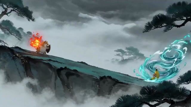 Chinese Ink Style Cat Vs Dog Battle Prompt — Seedance 2.0 video prompt example