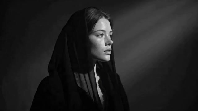 Cinematic Black And White Portrait Of A Young Woman With A Tear — Seedance 2.0 video prompt example