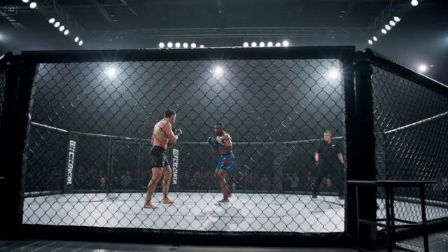Cinematic Mma Cage Fight Exchange — Seedance 2.0 video prompt example