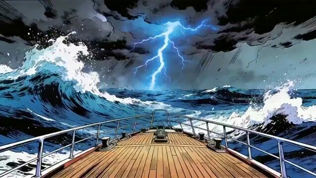 Cinematic Scene Of A Shipwreck In Turbulent Sea — Seedance 2.0 video prompt example