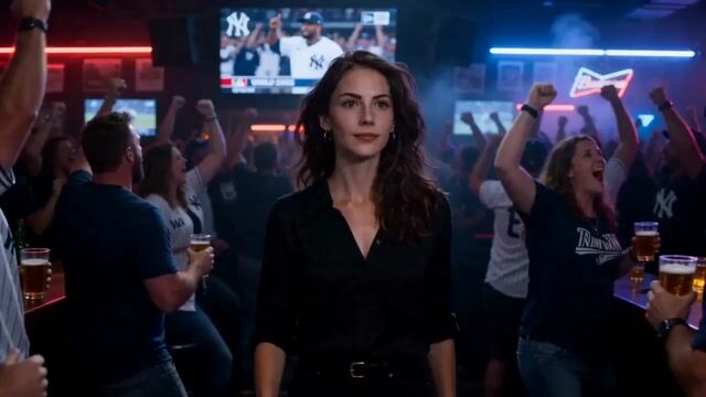 Cinematic Time Freeze Sports Bar Scene — Seedance 2.0 video prompt example