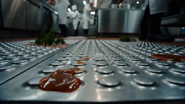 Commercial Kitchen Impossible Camera Move Prompt — Seedance 2.0 video prompt example