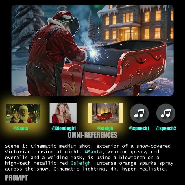 Complex Multi Scene Narrative Santa And The Entitled Woman 599 — Seedance 2.0 video prompt example