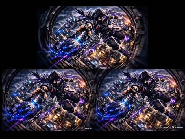 Cyber Ninja Fight In Neon Cyberpunk City — Seedance 2.0 video prompt example