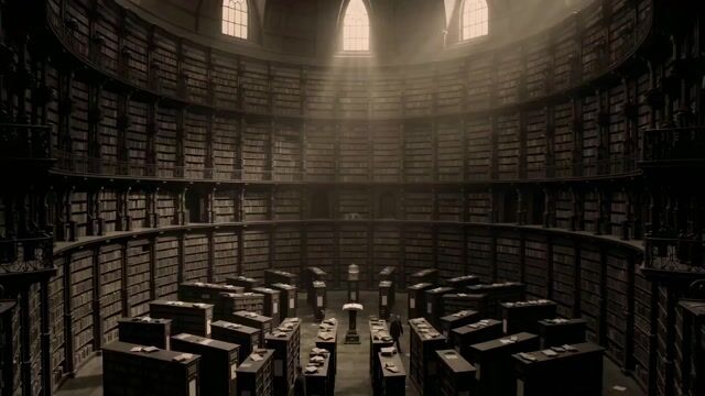 Dark Fantasy Library Scene Prompt — Seedance 2.0 video prompt example