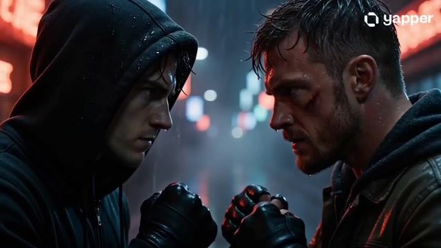 Dark Moody Urban Fight Scene — Seedance 2.0 video prompt example