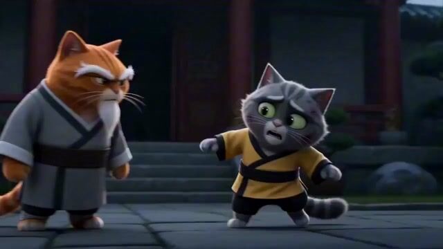 Epic Cat Kung Fu Animation Trailer — Seedance 2.0 video prompt example