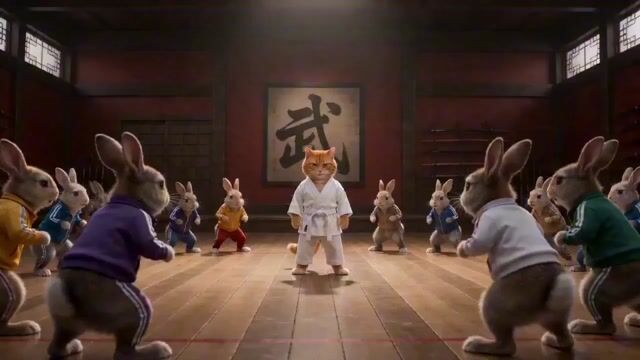 Epic Martial Arts Battle Between Cat Master And Rabbits — Seedance 2.0 video prompt example