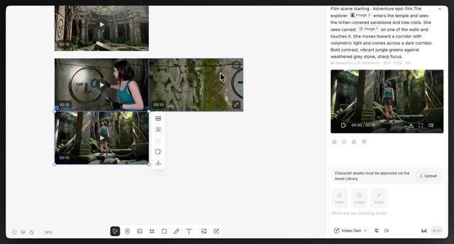 Epic Temple Adventure Sequence — Seedance 2.0 video prompt example