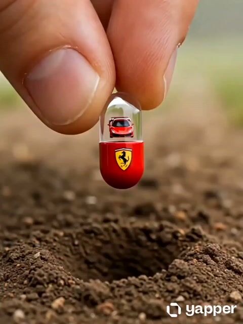 Ferrari Capsule Planting Reveal — Seedance 2.0 video prompt example