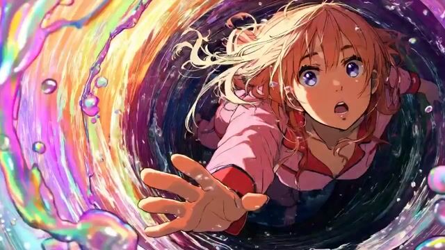 Girl Falling Through Digital Tunnel Video Prompt — Seedance 2.0 video prompt example