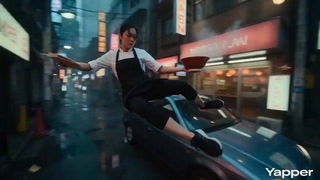 Hyper Focused Ramen Chef Sprint Cinematic — Seedance 2.0 video prompt example