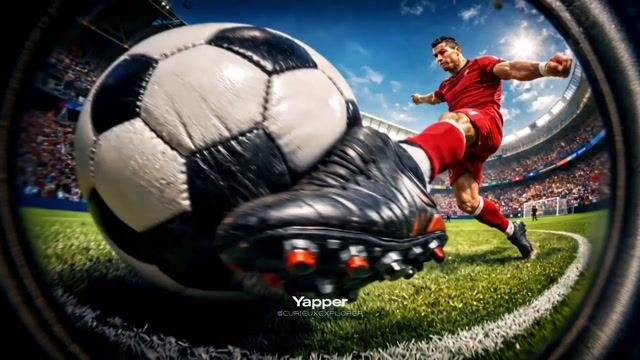 Hyper Realistic Football Strike Sequence — Seedance 2.0 video prompt example