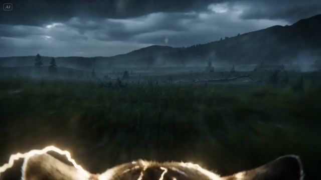 Lightning Wolf Chase Sequence Dreaminaseedance 2 — Seedance 2.0 video prompt example