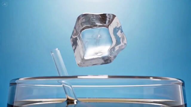 Macro Pov Of Ice Cube In Soda — Seedance 2.0 video prompt example