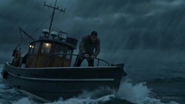 Man On A Seaboat Attacked By A Sea Monster 303 — Seedance 2.0 video prompt example