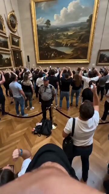 Museum Crowd Phone Camera Aesthetic — Seedance 2.0 video prompt example