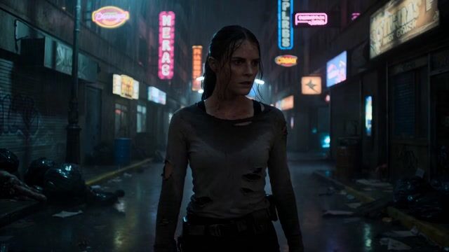 Neon Wasteland Scavenger Storm — Seedance 2.0 video prompt example