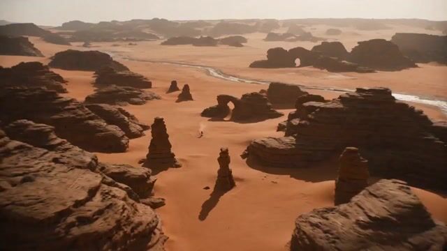 Photorealistic Sandworm Hunt Short Film — Seedance 2.0 video prompt example
