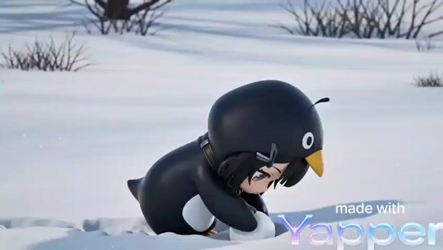 Prompt Melancholic Chibi Penguin In Snow — Seedance 2.0 video prompt example