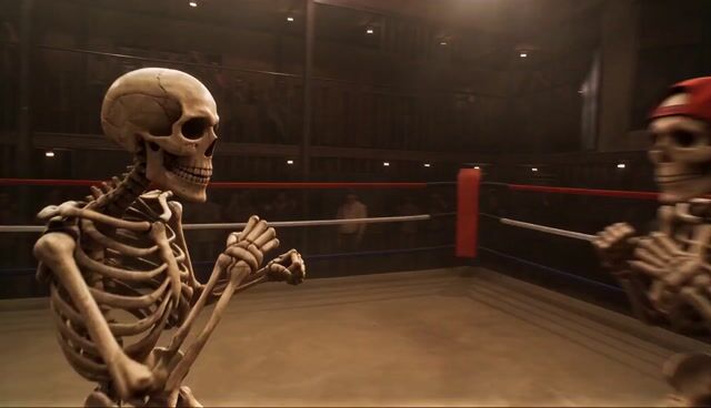 Realistic Skeleton Wrestling Match — Seedance 2.0 video prompt example