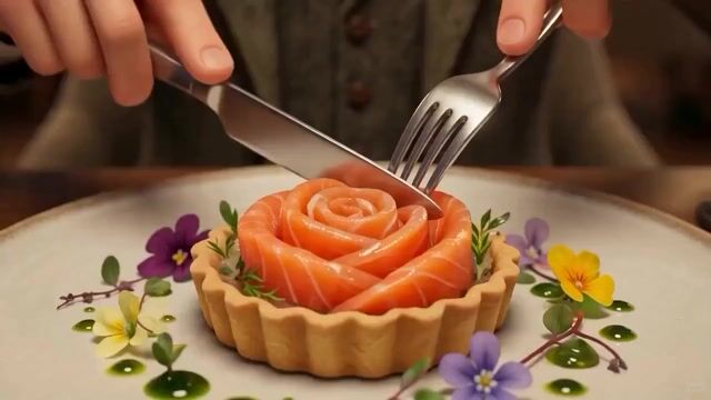 Salmon Bite Sensory Experience Prompt — Seedance 2.0 video prompt example