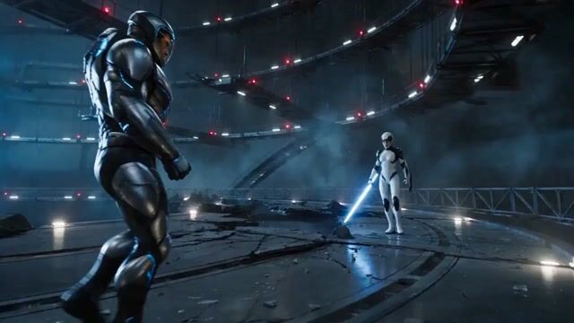 Sci Fi Superhero Duel Prompt — Seedance 2.0 video prompt example