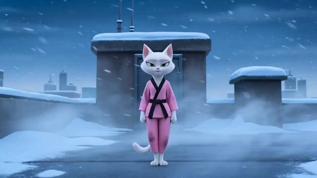Single Shot Cat Martial Arts Comedy — Seedance 2.0 video prompt example