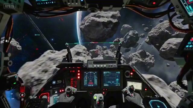 Starfighter Pov Navigating Asteroid Field 919 — Seedance 2.0 video prompt example
