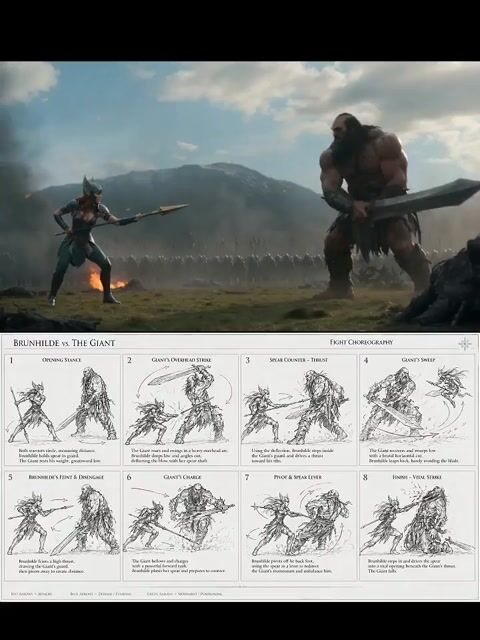 Valkyrie Warrior Fight Giant Video — Seedance 2.0 video prompt example