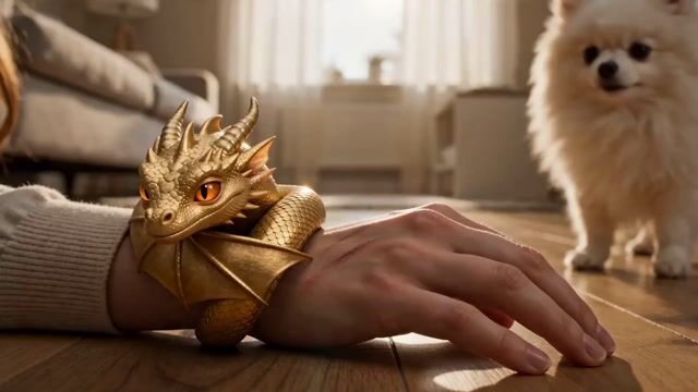 Video Prompt Golden Tiny Dragon — Seedance 2.0 video prompt example